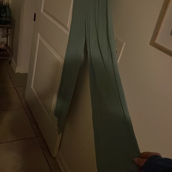 NWOT light blue green strapless wide leg jumpsuit - Picture 5 of 5